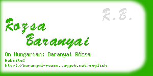 rozsa baranyai business card