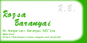 rozsa baranyai business card